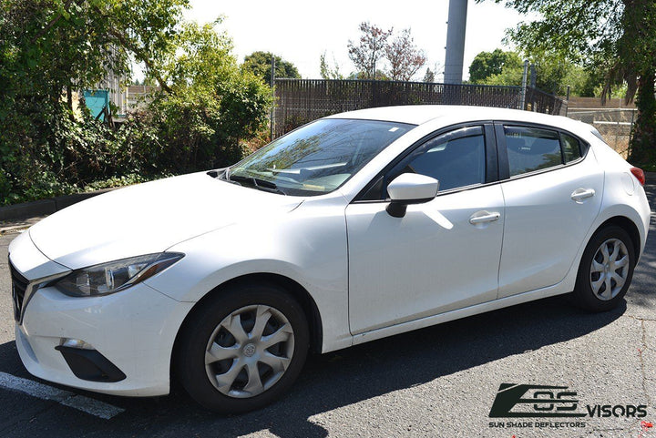 2014-18 Mazda 3 Window Visors Wind Deflectors Rain Guards Vents In-Channel EOS Visors 