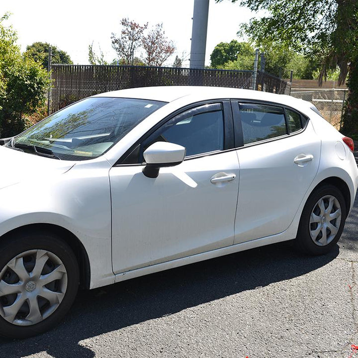 2014-18 Mazda 3 Window Visors Wind Deflectors Rain Guards Vents In-Channel EOS Visors 