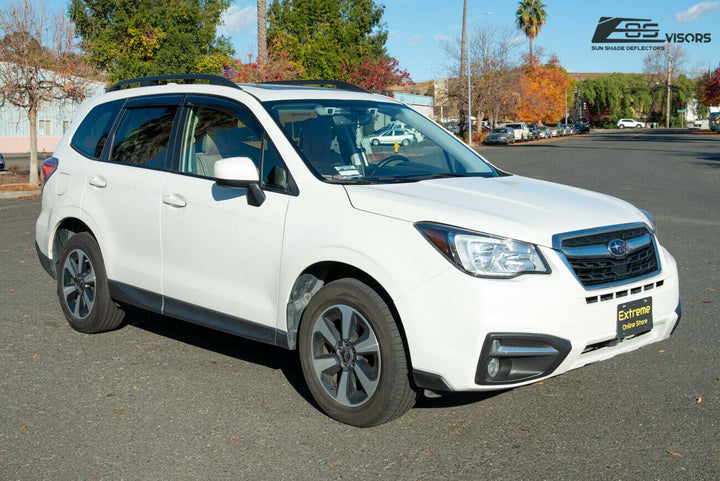 2014-18 Subaru Forester Window Visors Wind Deflectors Rain Guards Tape-On EOS Visors 