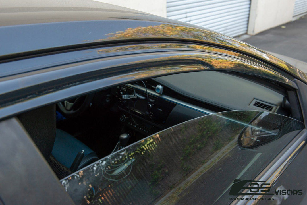 Fits 14-19 Toyota Corolla Sedan Window Visors Rain Sun Guard Fits 14-19 Toyota Corolla Sedan Window Visors Rain Sun Guard