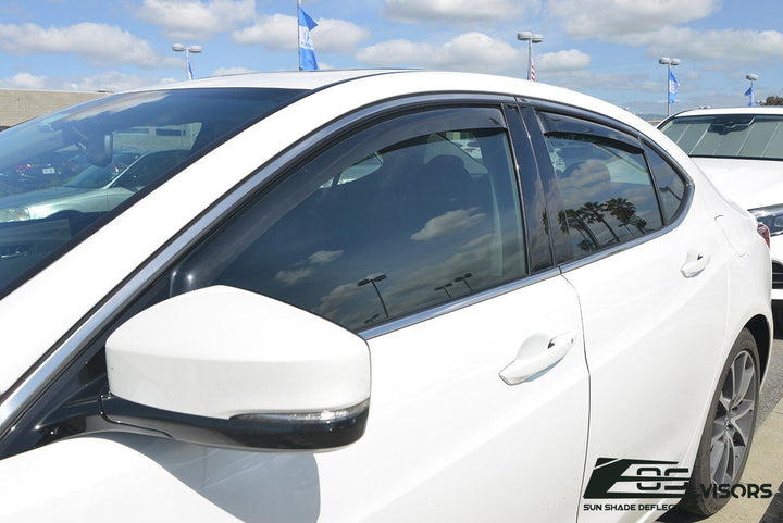2015-19 Acura TLX Window Visors Wind Deflectors Rain Guards Vents In-Channel EOS Visors 