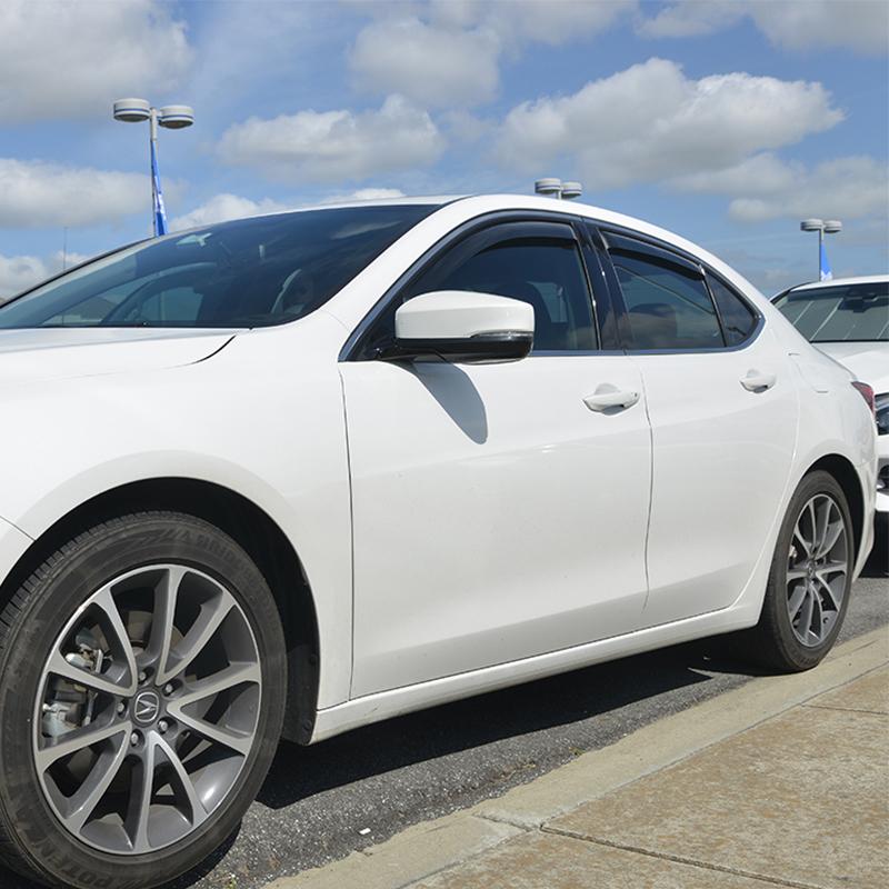 2015-19 Acura TLX Window Visors Wind Deflectors Rain Guards Vents In-Channel EOS Visors 