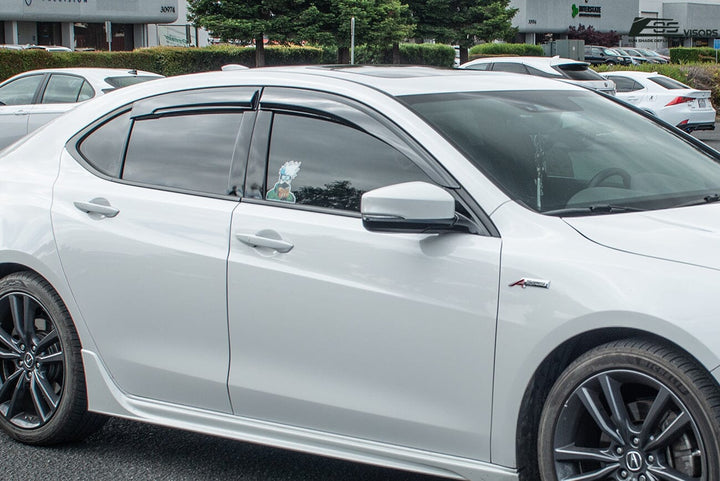 2015-20 Acura TLX JDM Style Window Visors Wind Deflectors Rain Guards Vents In-Channel EOS Visors 
