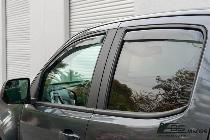 2015-21 Chevrolet Colorado Crew Cab Window Visors Deflectors In-Channel EOS Visors 