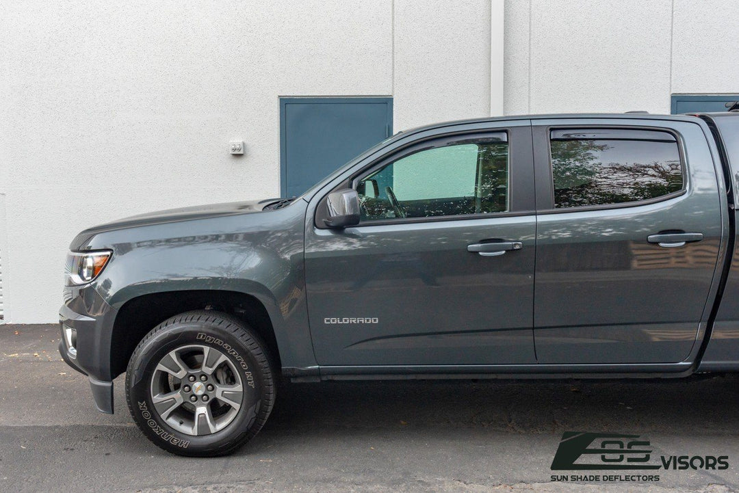 2015-21 Chevrolet Colorado Crew Cab Window Visors Deflectors In-Channel EOS Visors 