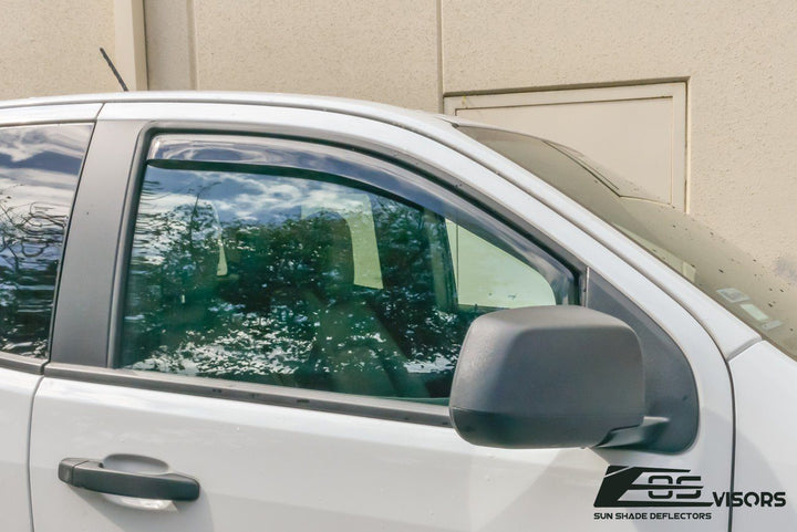 2015-21 Chevrolet Colorado Extended Cab Window Visors Wind Deflectors Rain Guards Vents In-Channel EOS Visors 