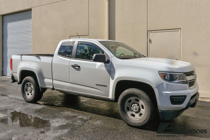 2015-21 Chevrolet Colorado Extended Cab Window Visors Wind Deflectors Rain Guards Vents In-Channel EOS Visors 
