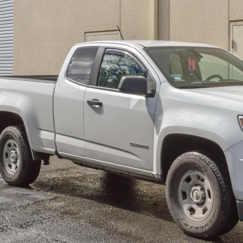 2015-21 Chevrolet Colorado Extended Cab Window Visors Wind Deflectors Rain Guards Vents In-Channel EOS Visors 