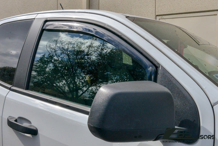 2015-21 Chevrolet Colorado Extended Cab Window Visors Wind Deflectors Rain Guards Vents In-Channel EOS Visors 