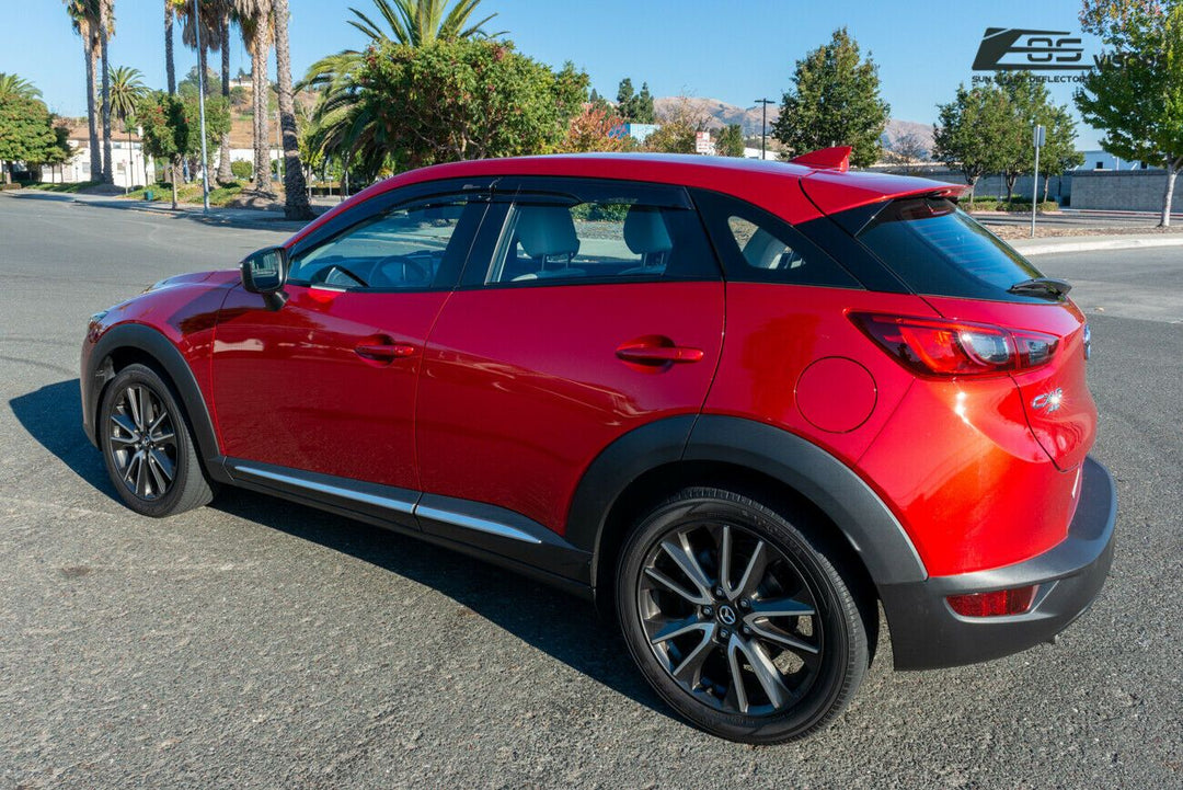 2016-19 Mazda CX-3 Window Visors Wind Deflectors Rain Guards Tape-On EOS Visors 