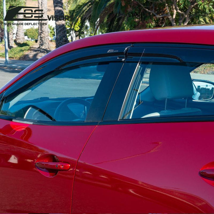 2016-19 Mazda CX-3 Window Visors Wind Deflectors Rain Guards Tape-On EOS Visors 