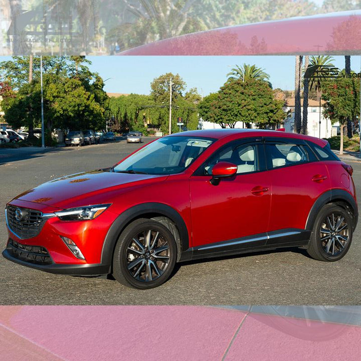 2016-19 Mazda CX-3 Window Visors Wind Deflectors Rain Guards Tape-On EOS Visors 