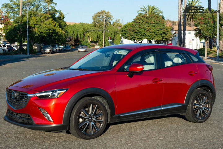 2016-19 Mazda CX-3 Window Visors Wind Deflectors Rain Guards Tape-On EOS Visors 