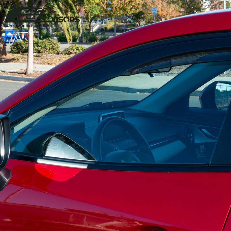 2016-19 Mazda CX-3 Window Visors Wind Deflectors Rain Guards Tape-On EOS Visors 