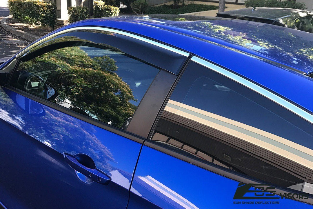 2016-20 Honda Civic Coupe Clip-On Window Visors Wind Deflectors Rain Guards Clip-On EOS Visors 