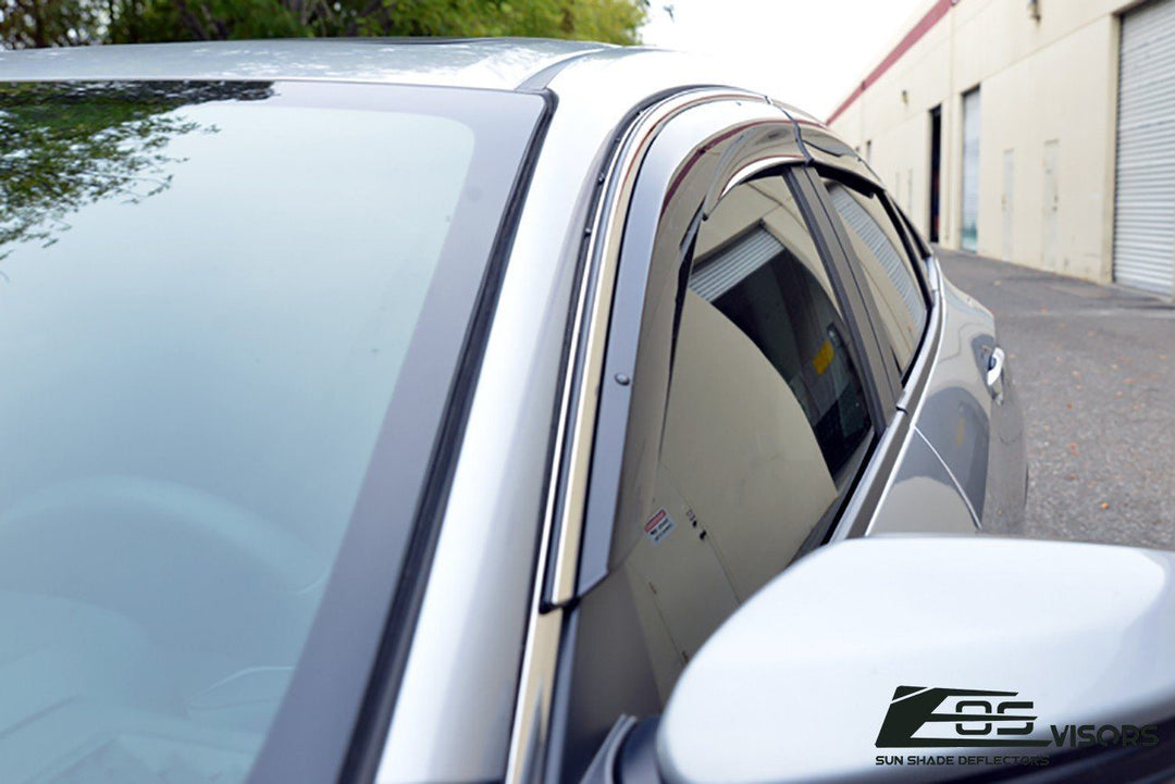 2016-Up Honda Civic Sedan Clip-On Window Visors Wind Deflectors Rain Guards Clip-On EOS Visors 