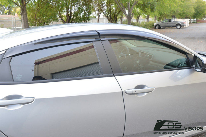 2016-Up Honda Civic Sedan Tape-On Window Visors Wind Deflectors Rain Guards Tape-On EOS Visors 