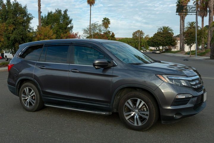 2016-Up Honda Pilot Window Visors Wind Deflectors Rain Guards Tape-On EOS Visors 