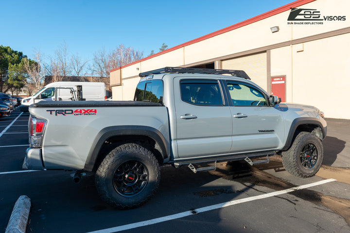 2016-Up Toyota Tacoma Double Cab Window Visors Wind Deflectors Rain Guards In-Channel EOS Visors 