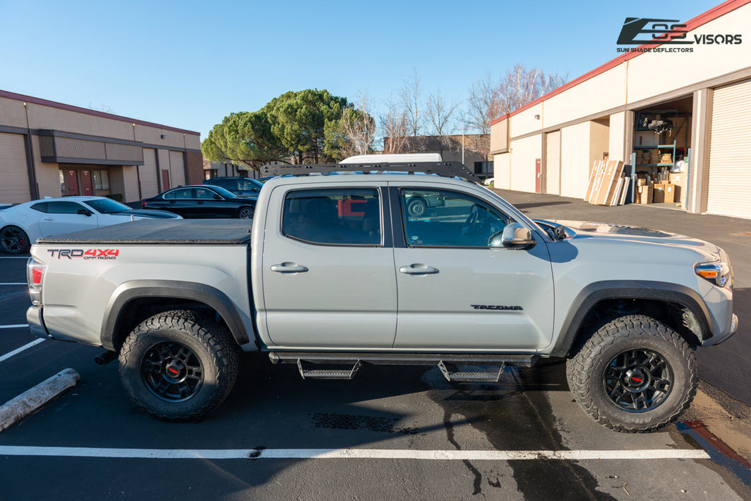 2016-Up Toyota Tacoma Double Cab Window Visors Wind Deflectors Rain Guards In-Channel EOS Visors 