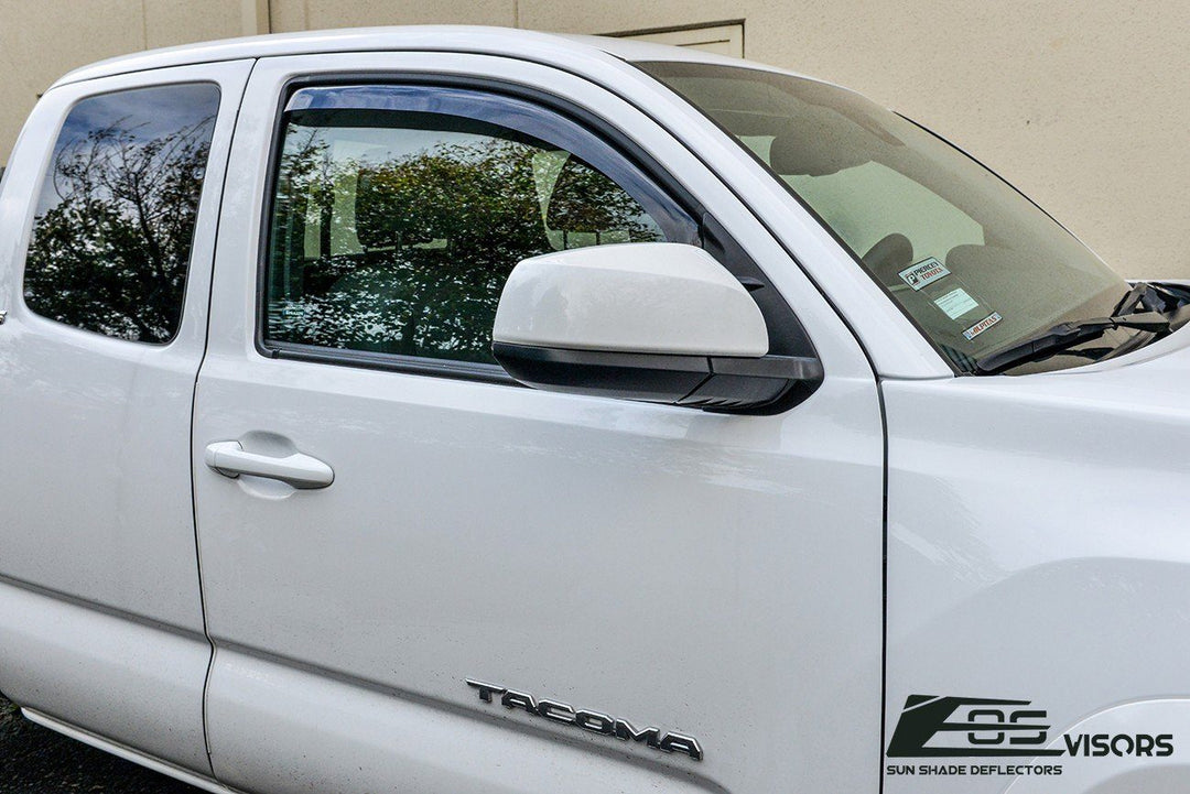 2016-Up Toyota Tacoma Extended Cab Window Visors Wind Deflectors Rain Guards In-Channel EOS Visors 
