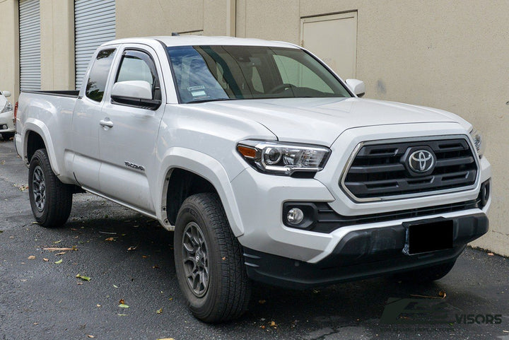 2016-Up Toyota Tacoma Extended Cab Window Visors Wind Deflectors Rain Guards In-Channel EOS Visors 