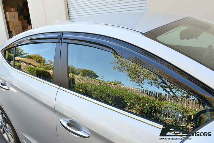 2017-19 Hyundai Elantra Window Visors Wind Deflectors Rain Guards Tape-On EOS Visors 