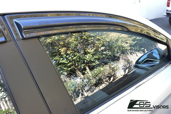2017-19 Hyundai Elantra Window Visors Wind Deflectors Rain Guards Tape-On EOS Visors 
