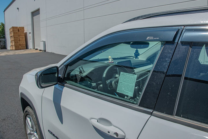 2017-22 Jeep Compass Window Visors Wind Deflectors Tape On EOS Visors 