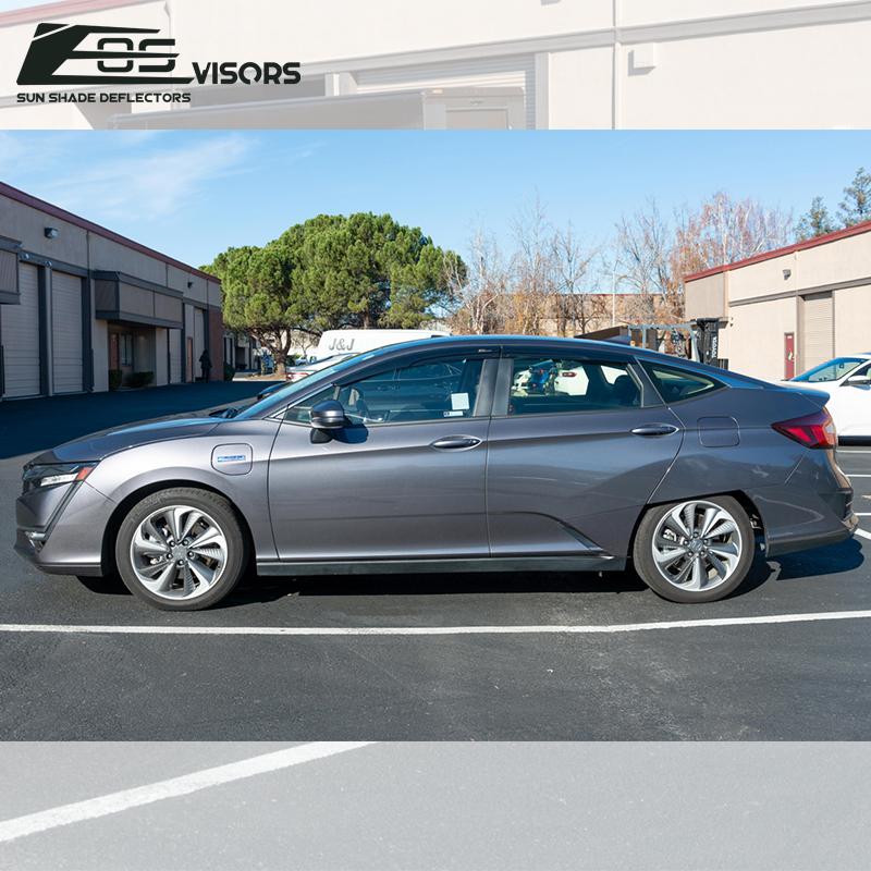 2017-Up Honda Clarity MUGEN Style Window Visors Wind Deflectors Rain Guards Tape-On EOS Visors 