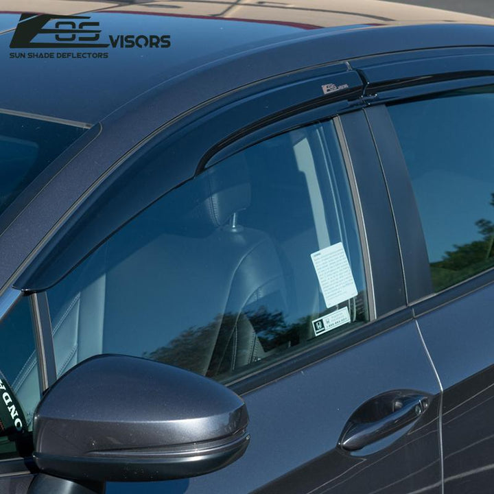 2017-Up Honda Clarity MUGEN Style Window Visors Wind Deflectors Rain Guards Tape-On EOS Visors 