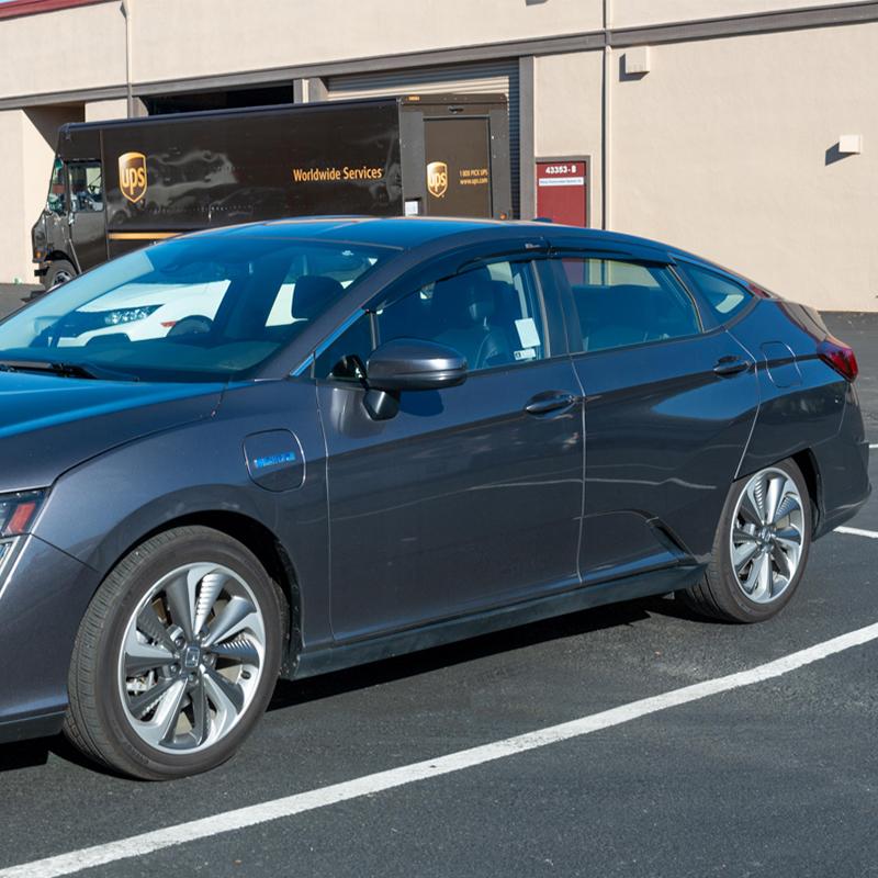 2017-Up Honda Clarity MUGEN Style Window Visors Wind Deflectors Rain Guards Tape-On EOS Visors Tinted 