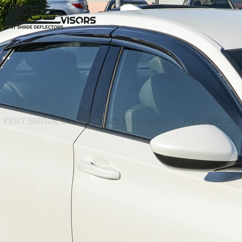 2018-Up Honda Accord Sedan Window Visors Wind Deflectors Rain Guards Tape-On EOS Visors 