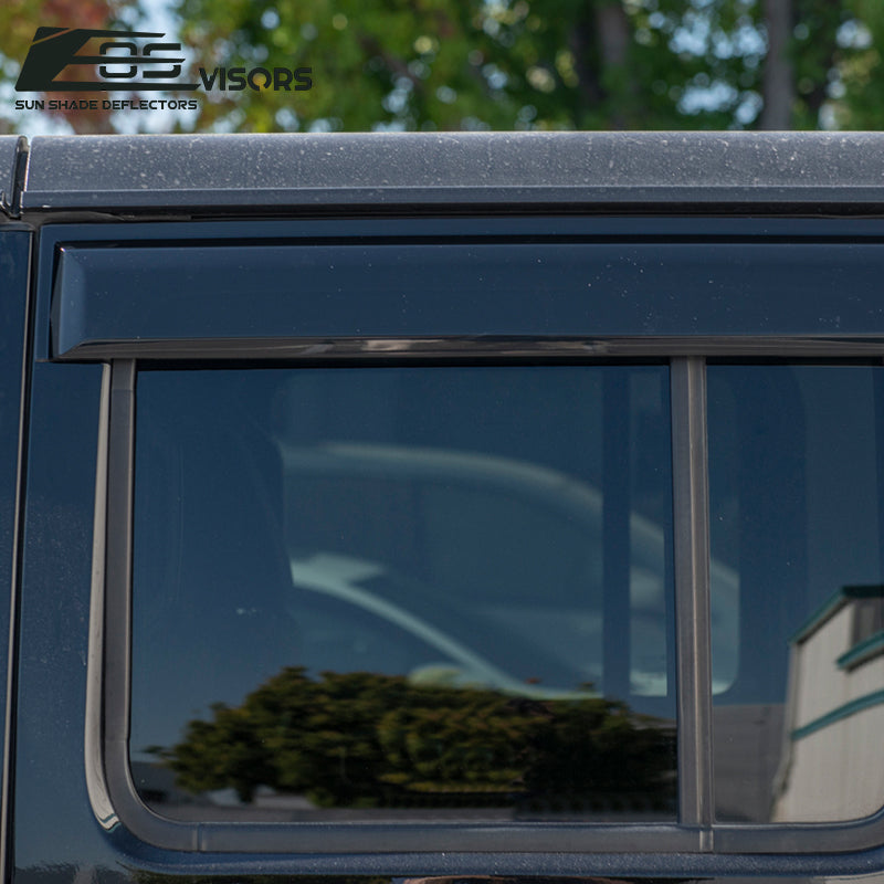 2018-Up Jeep Wrangler JLU 4Dr Window Visors Wind Deflectors Tape On EOS Visors 