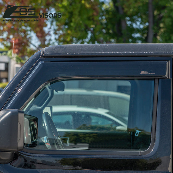 2018-Up Jeep Wrangler JLU 4Dr Window Visors Wind Deflectors Tape On EOS Visors 