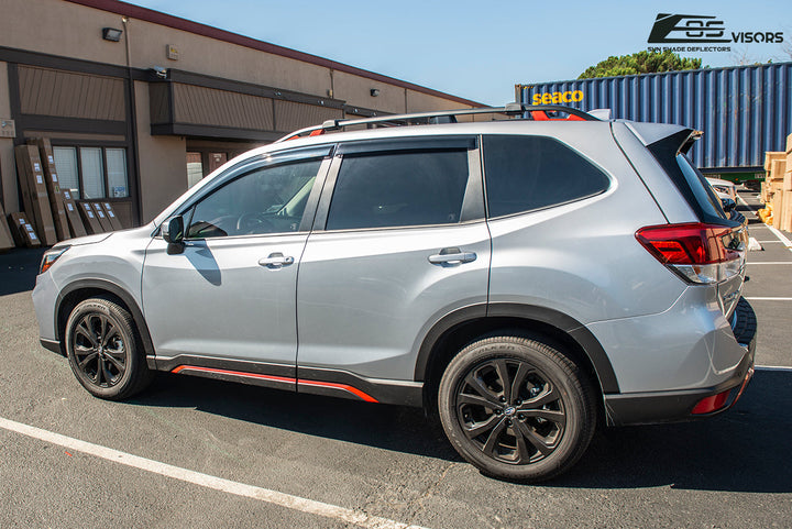 2019-Up Subaru Forester Window Visors Wind Deflectors Rain Guards Tape-On EOS Visors 